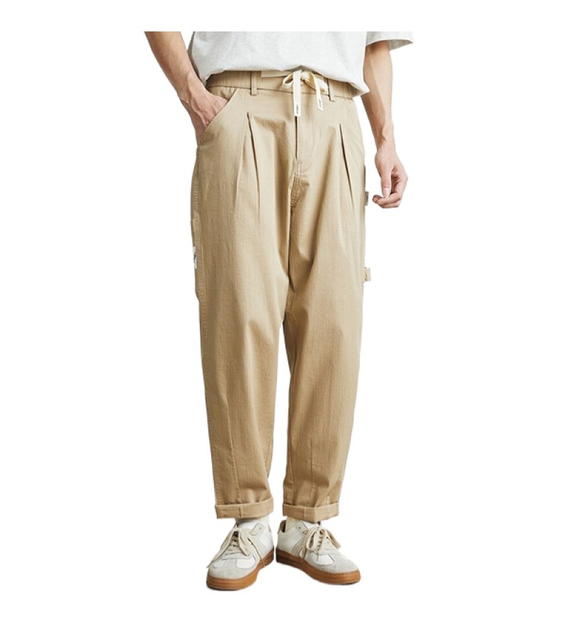 2024 Semplice Retro Pantaloni Casua Sciolto Dritto Moda Uomini - XG8890