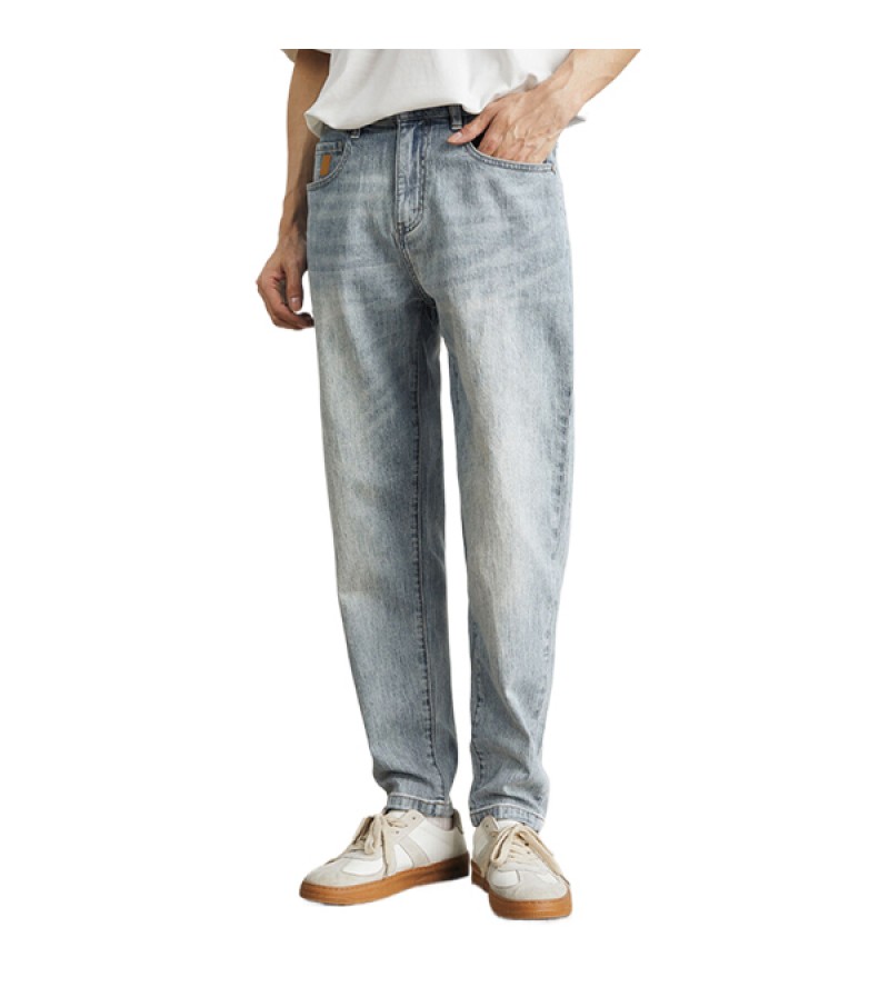 2024 Sottile e Leggero Jeans Retro Sciolto Dritto Tempo Libero Uomini - SK1012-1