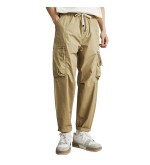 2024 Sottile e Leggero Pantaloni Casual Sciolto Cotone Tasca Uomini - XG8899